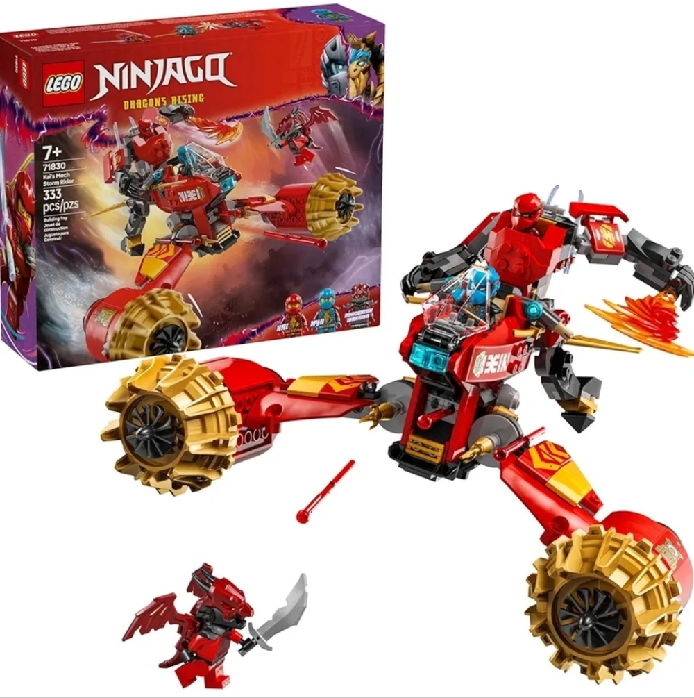 LEGO NINJAGODragon's Rising Kai's Mech Storm Rider W 3 Mini Figs